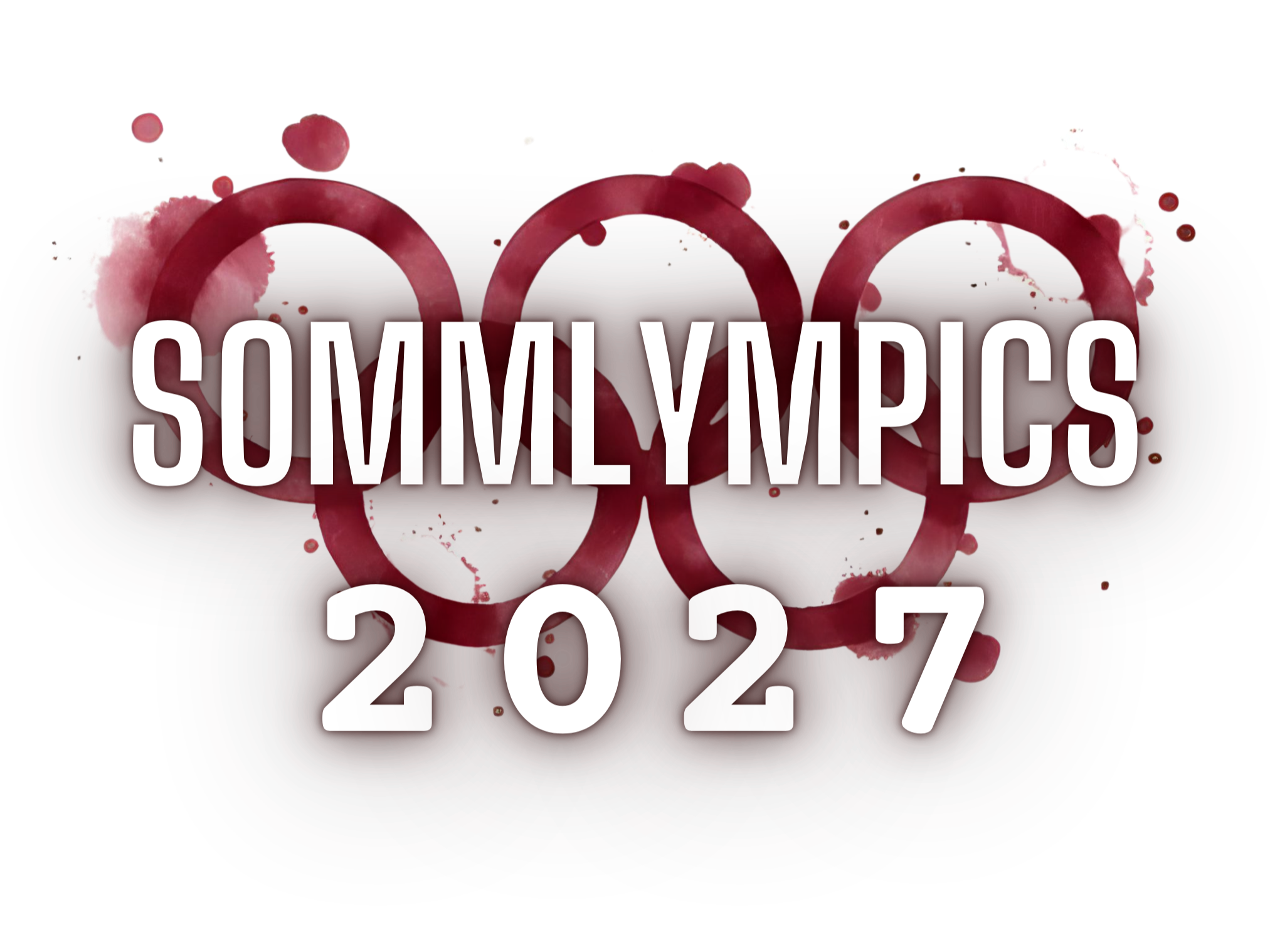 A graphic with the word 'SOMELYMPICS' in large white letters, a background of red rings and splashes, and the year '2023' at the bottom.