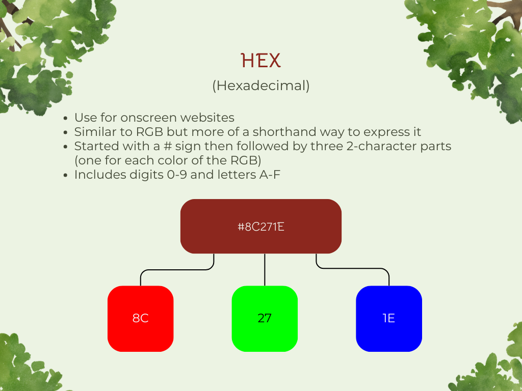 Difference Between CMYK, RGB, and HEX: HEX Infographic