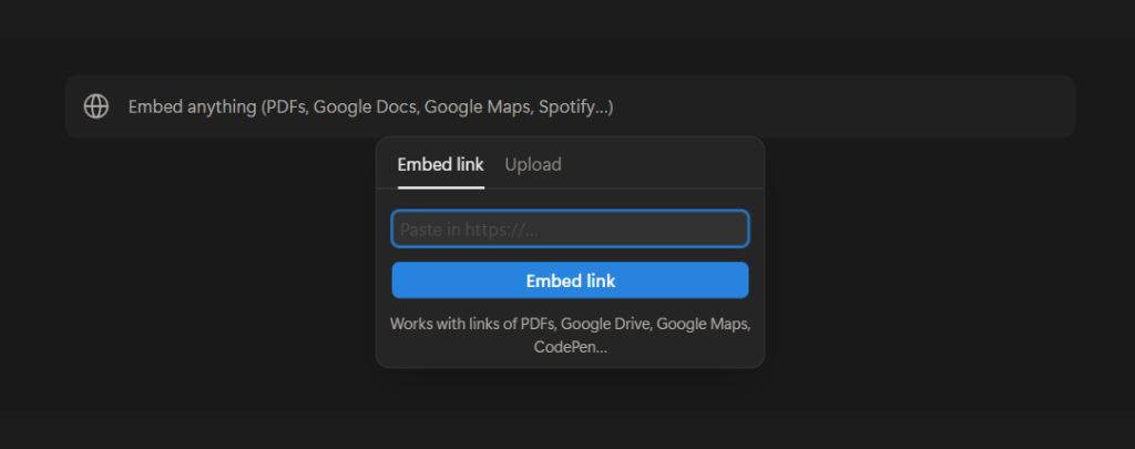 Screenshot of a Column Block in Notion
