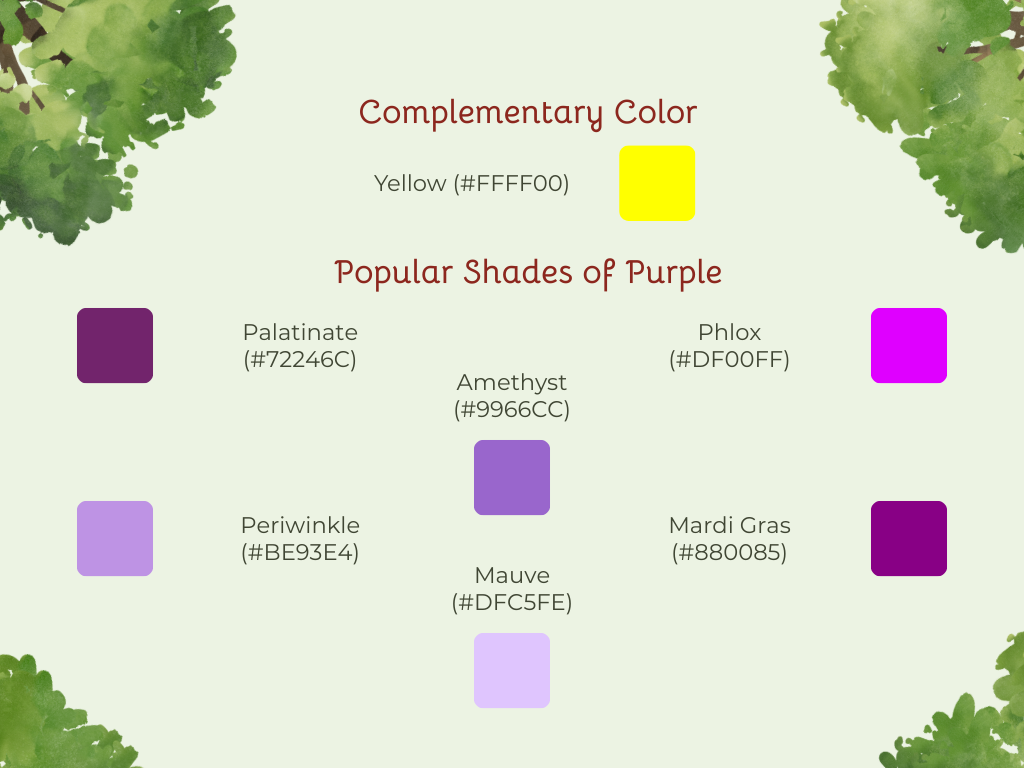Color Psychology Breakdown: Purple Complementary Colors and Shades