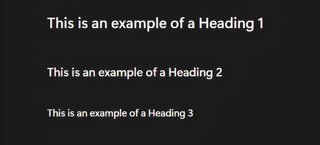 Screenshot of an example of a Heading Block in Notion