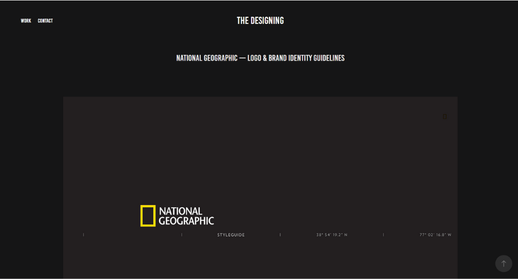 Screenshot of National Geographic’s Brand Style Guide