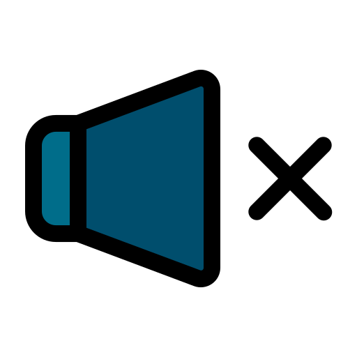 Speaker icon on a black background.