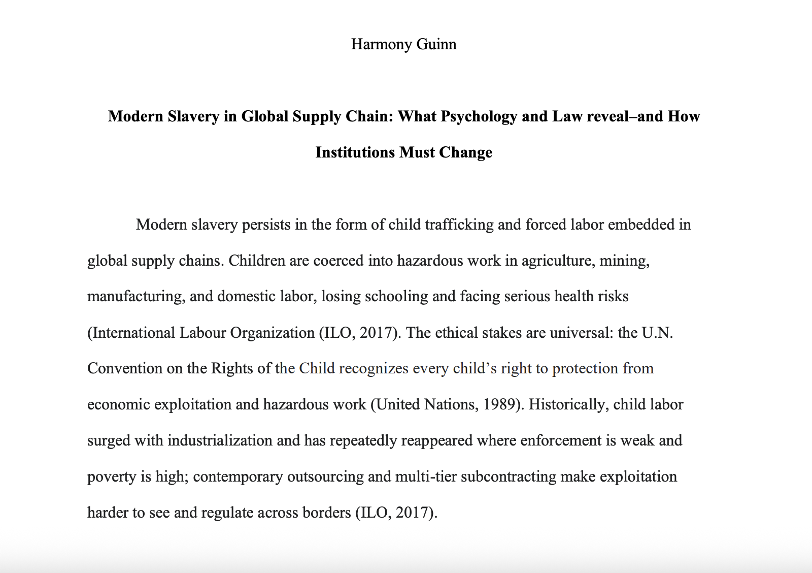 Harmony Guinn on Modern Slavery in Supply Chains: Psychology + Law, Real Fixes