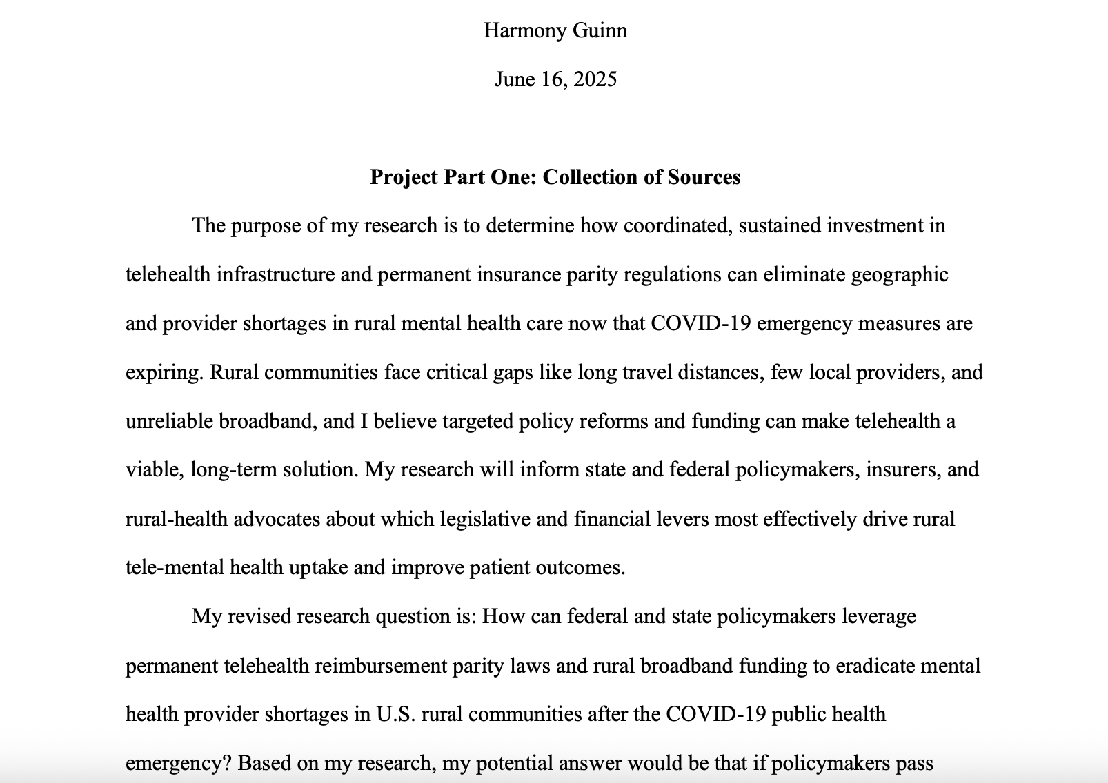 harmony guinn on Parity + Broadband: Fixing Rural Mental Health Access
