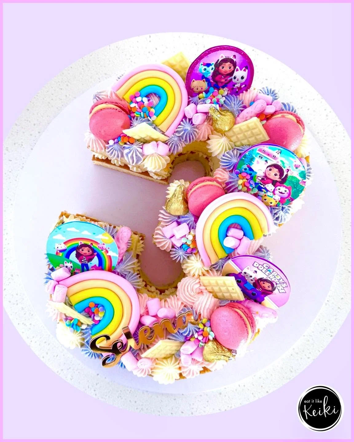 Our number cakes are definitely becoming a favourite!
This Gabby&rsquo;s Dollhouse number turned out very cute 🥰