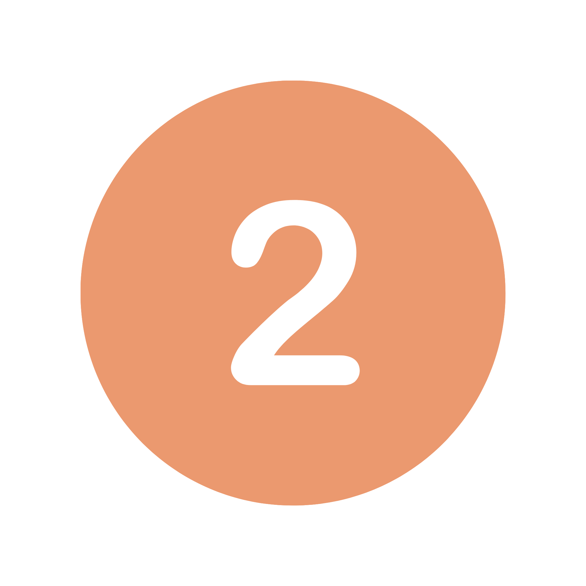 A close-up of a vinyl record with a label in the center, partially obscured by a large orange circle with a white number 2 in the middle.