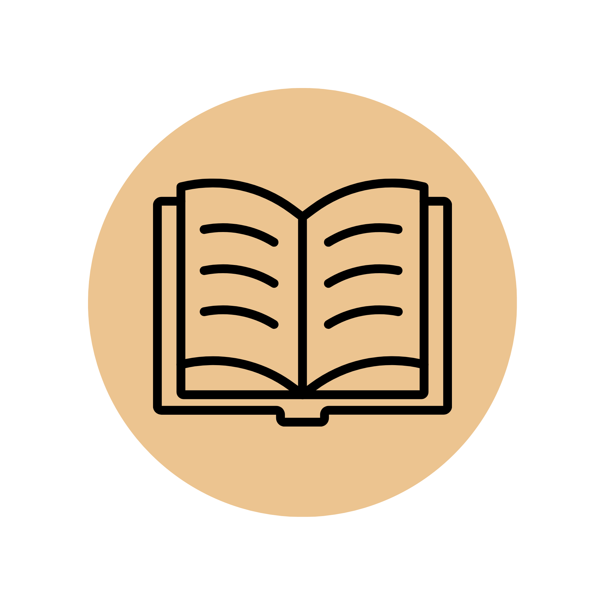 Illustration of a person with a tan skin tone reading a book.