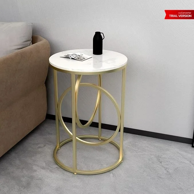 Slate Marble Small Round Table