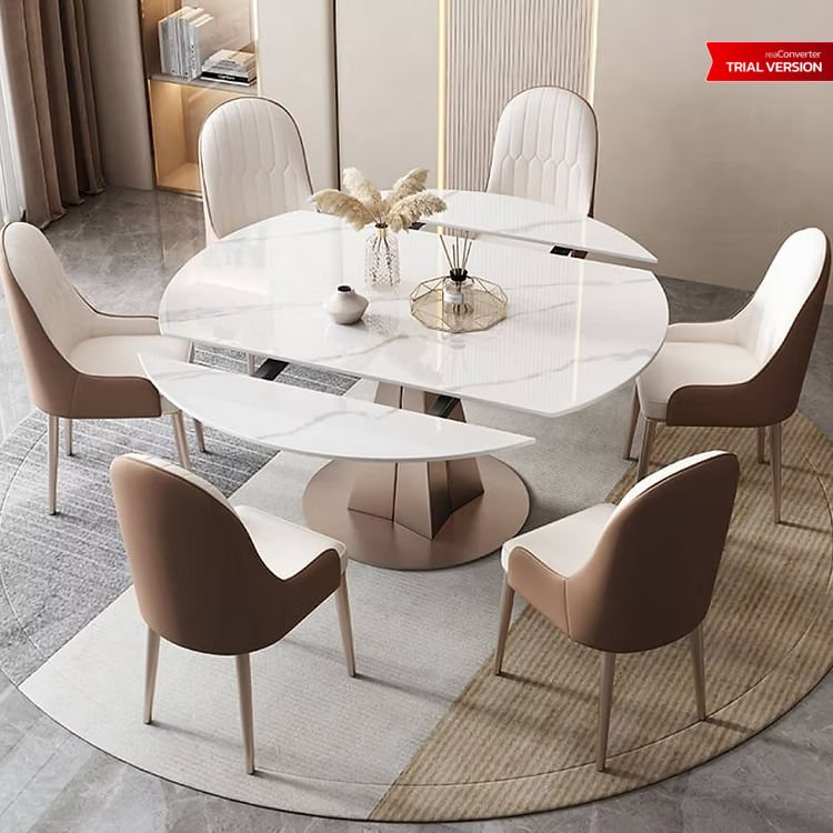 Slate Round Table Marble Multi-function folding