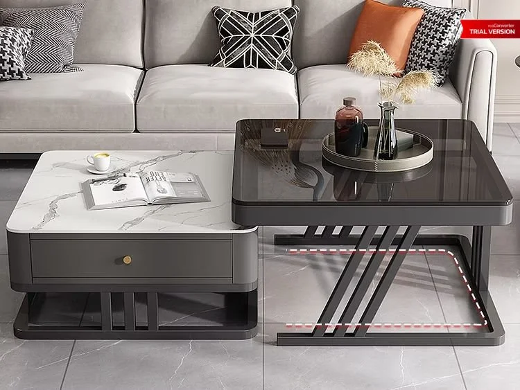 Slate Marble Square Coffee Table