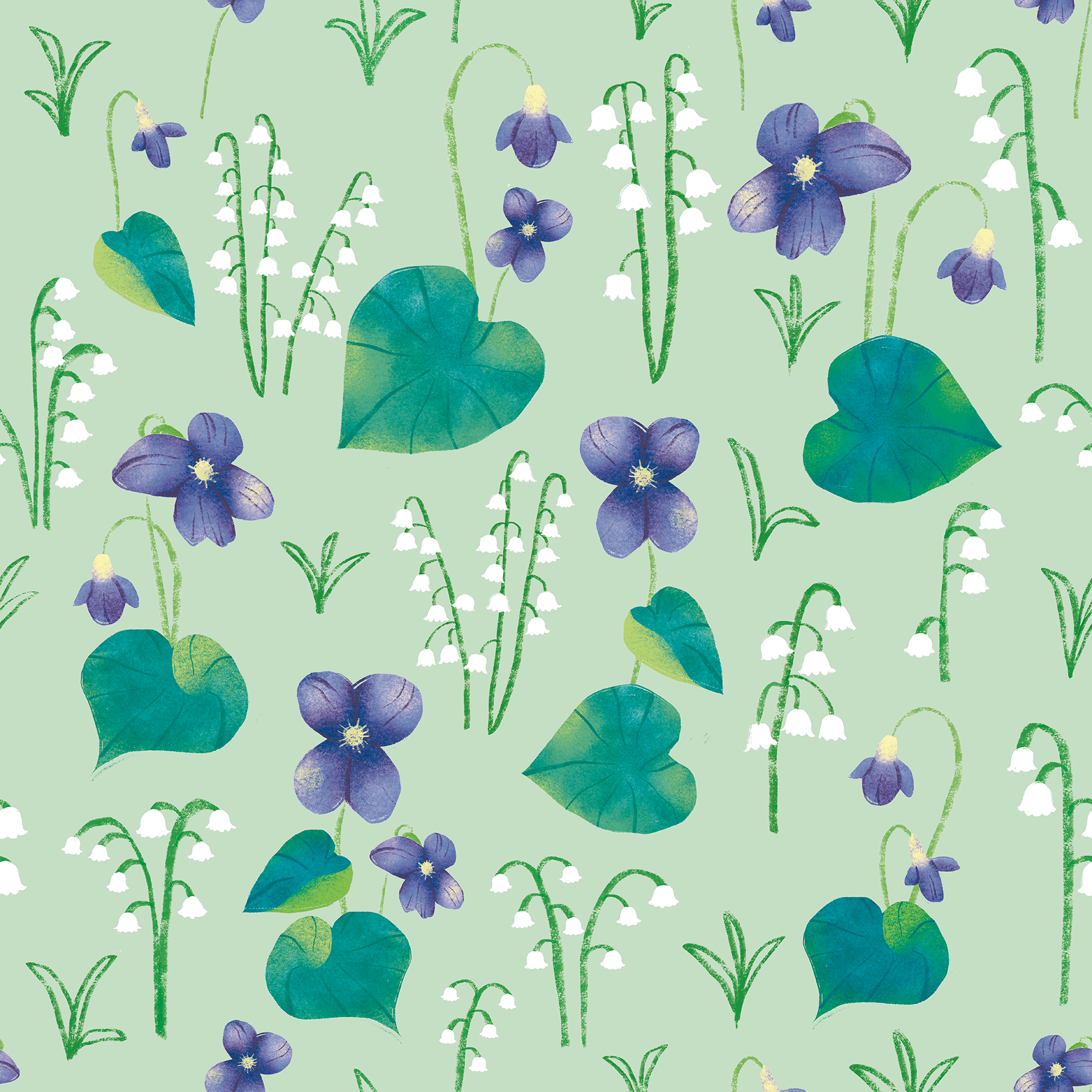 spring violets - pattern collection