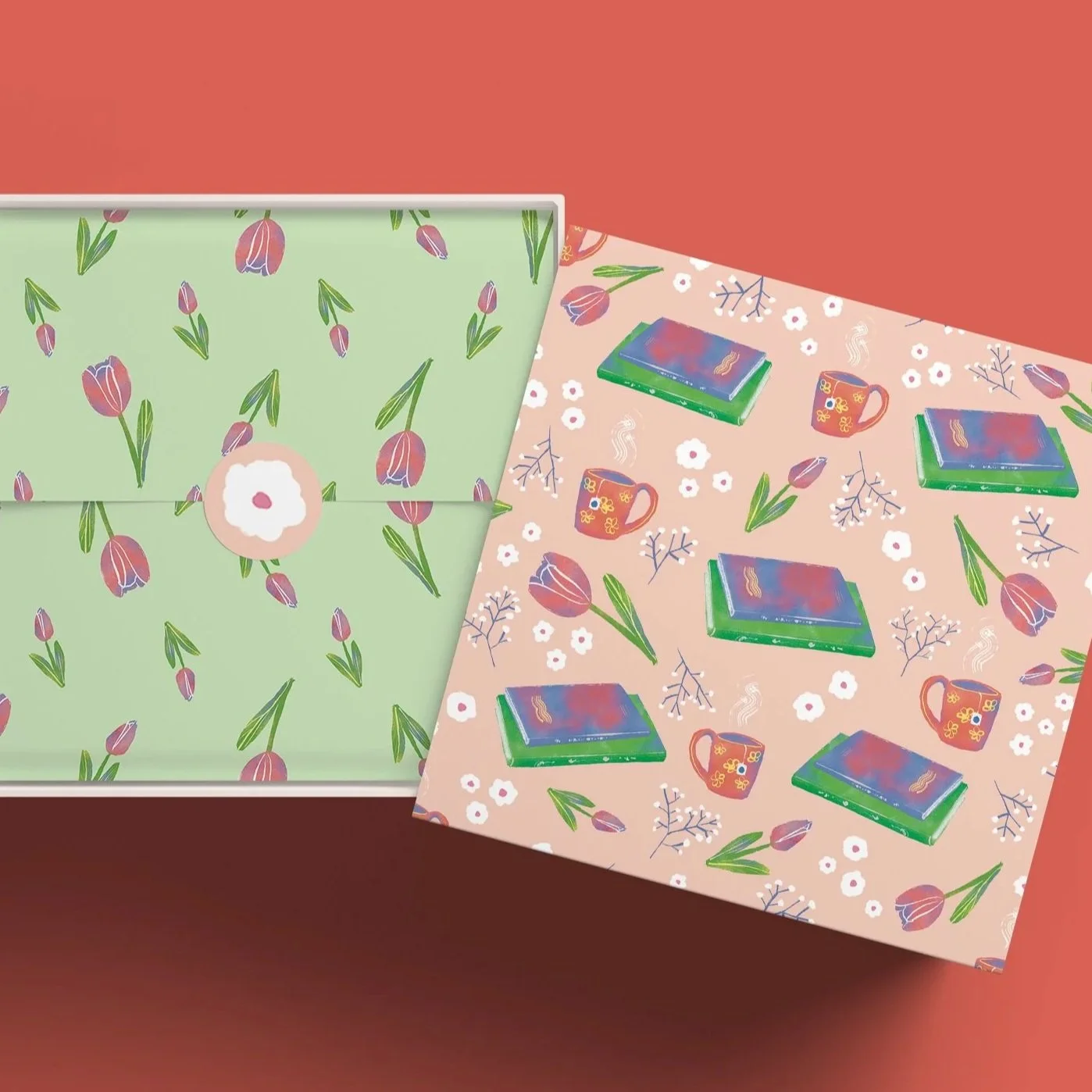 books&flowers pattern collection