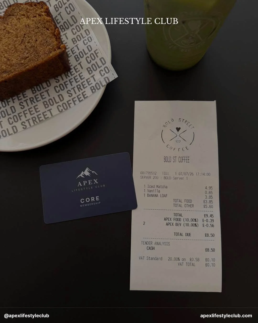 Membership that pays you back.

Apex members receive 10% off food and drink at Bold Street Coffee, Tuesday to Thursday.

Simply show your valid Apex Membership Card and enjoy your member benefit.

One of a growing collection of exclusive benefits ava