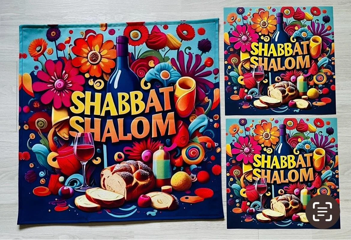 Challah cover and matching placemats 04
