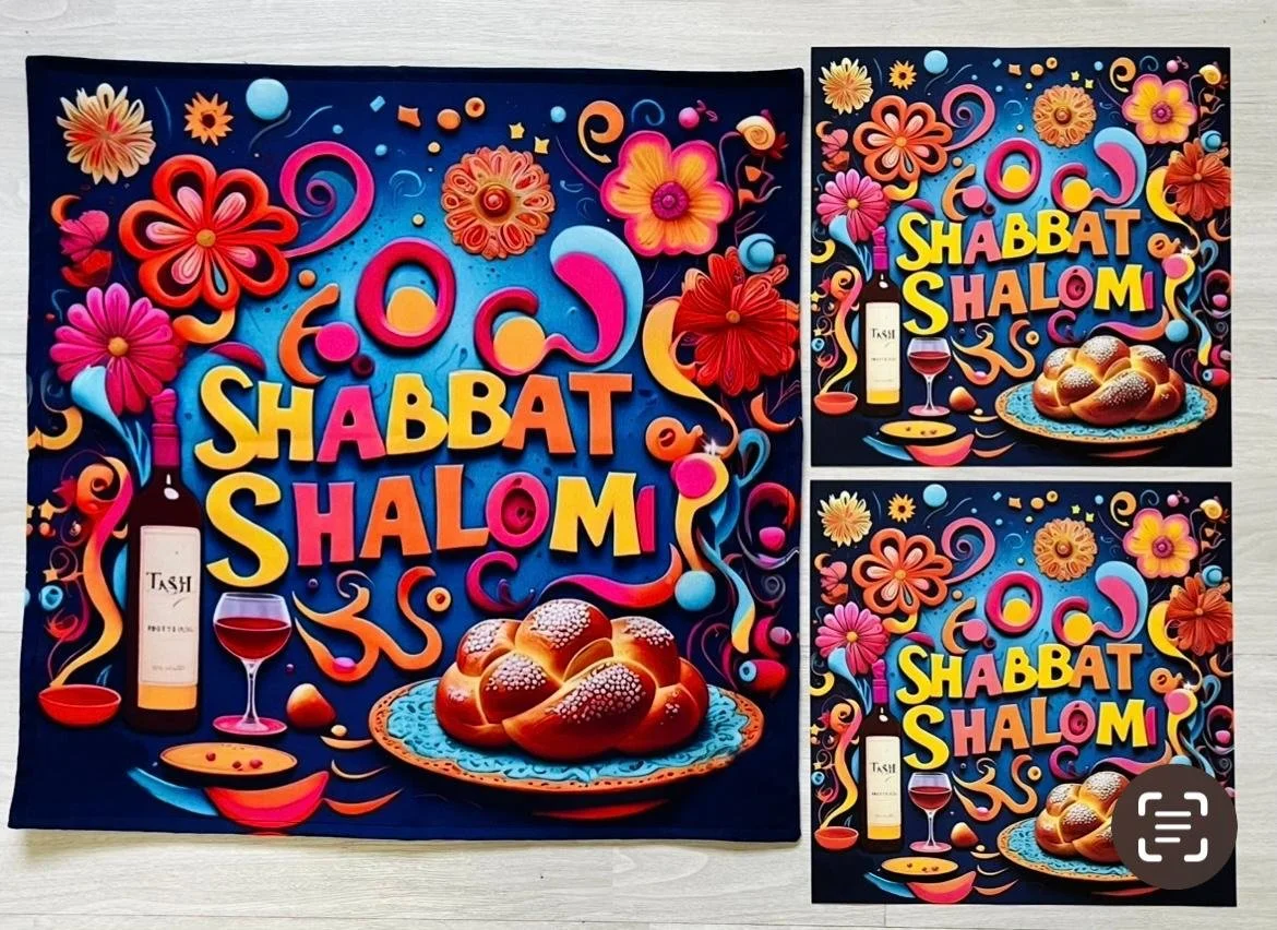 Challah cover and matching placemats 03