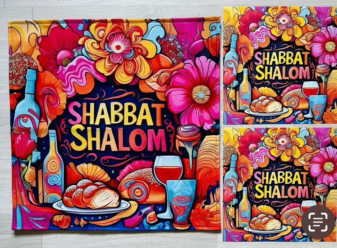 Challah cover and matching placemats 01