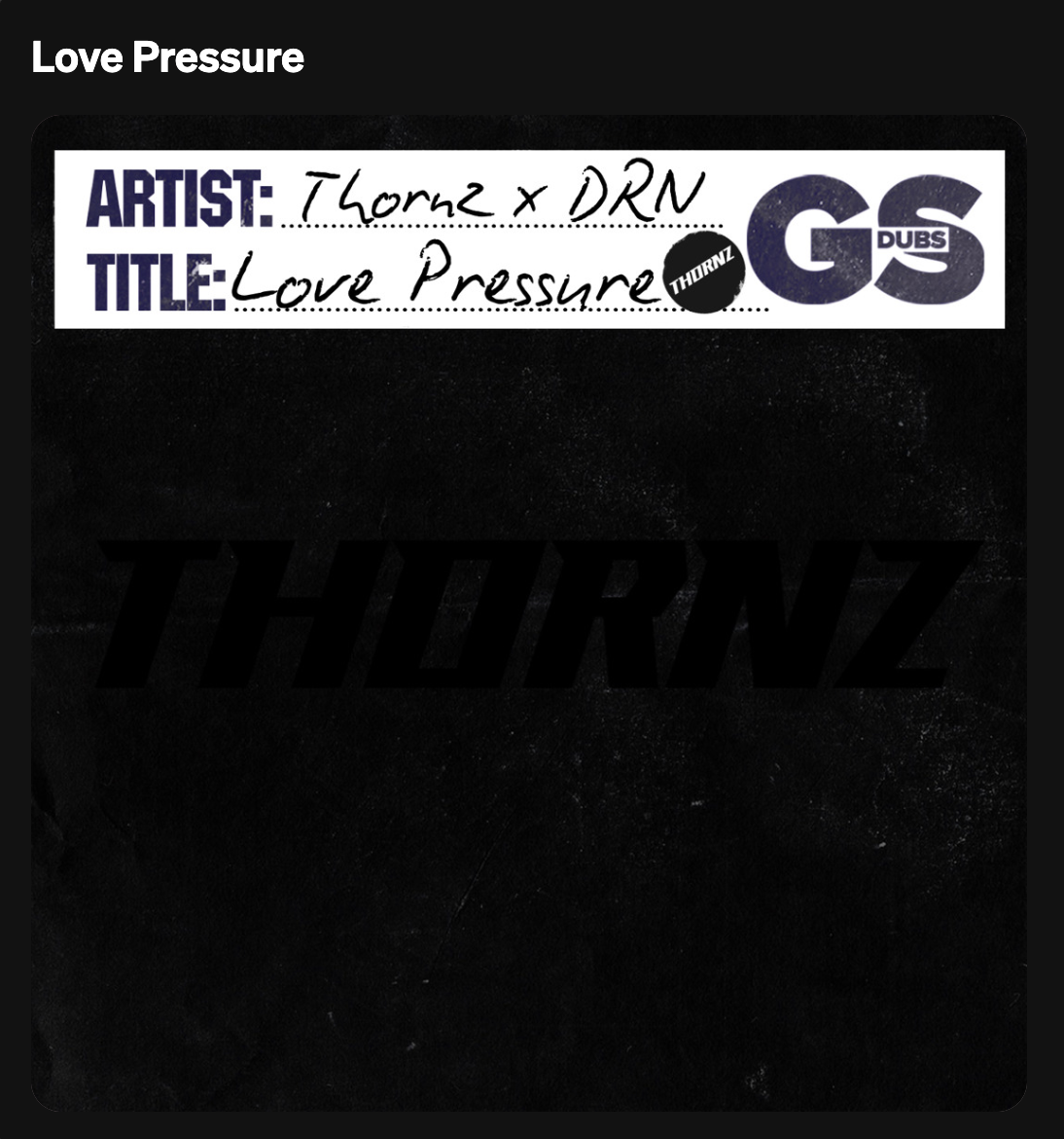 Thornz X DRN - Love Pressure
