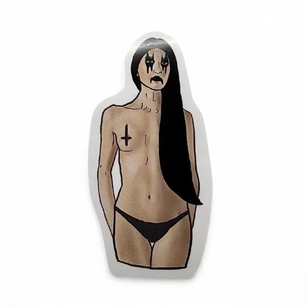 Metal Woman 1 Sticker