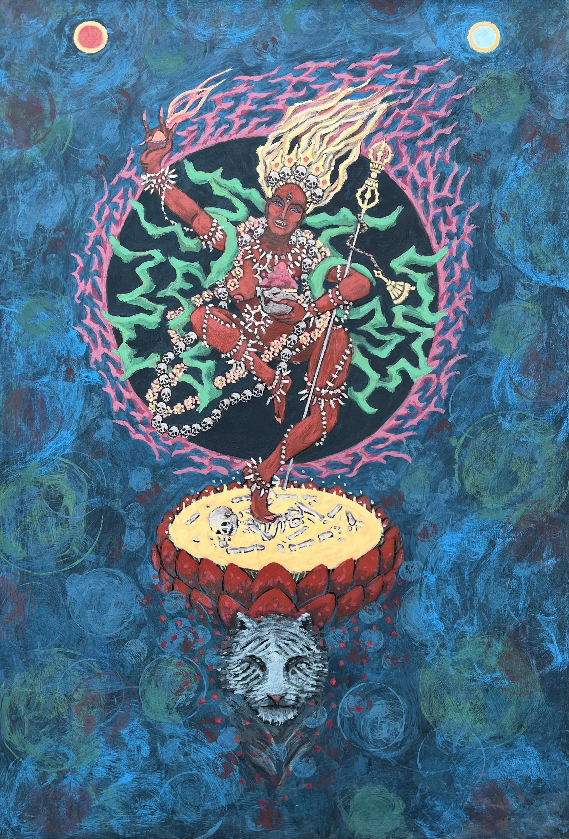 SOLD - Padmadakini (commission) - 110x60cm, acrylic on canvas