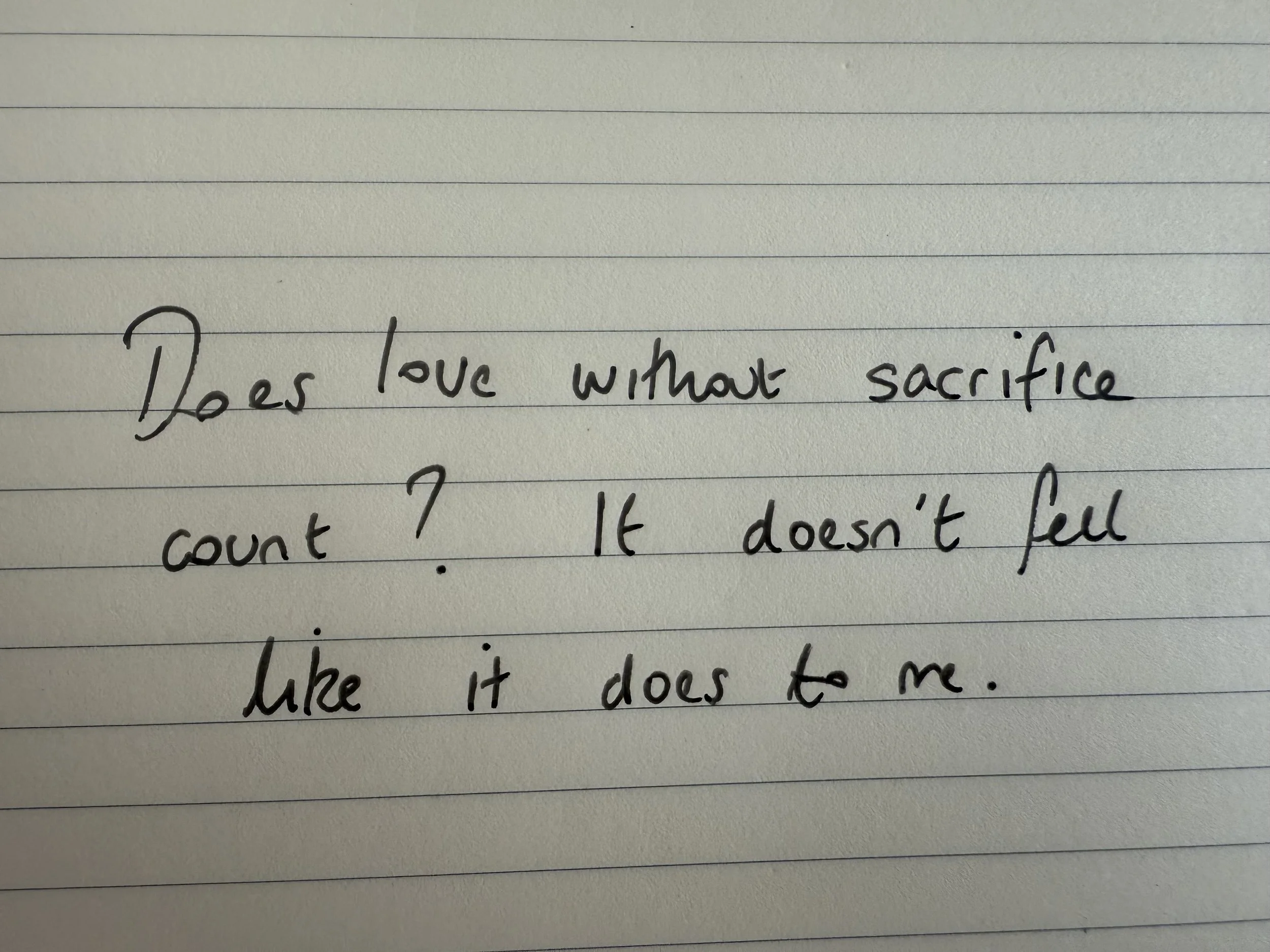 The Psychology of Sacrifice