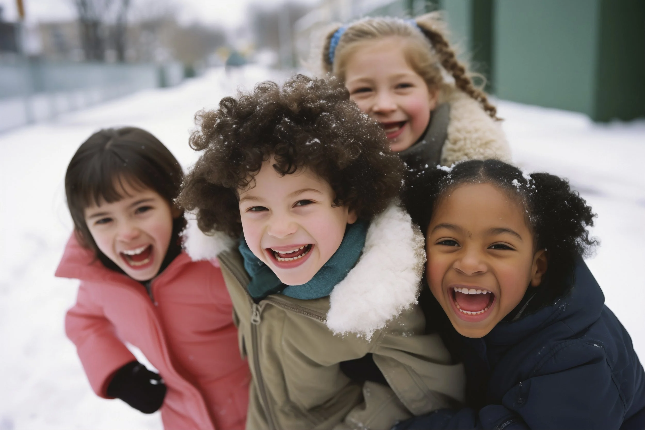 A Group of Smiling Children