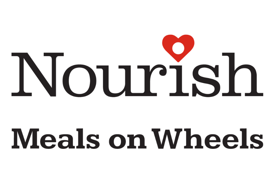 Nourish Meals on Wheels Logo linked to homepage.