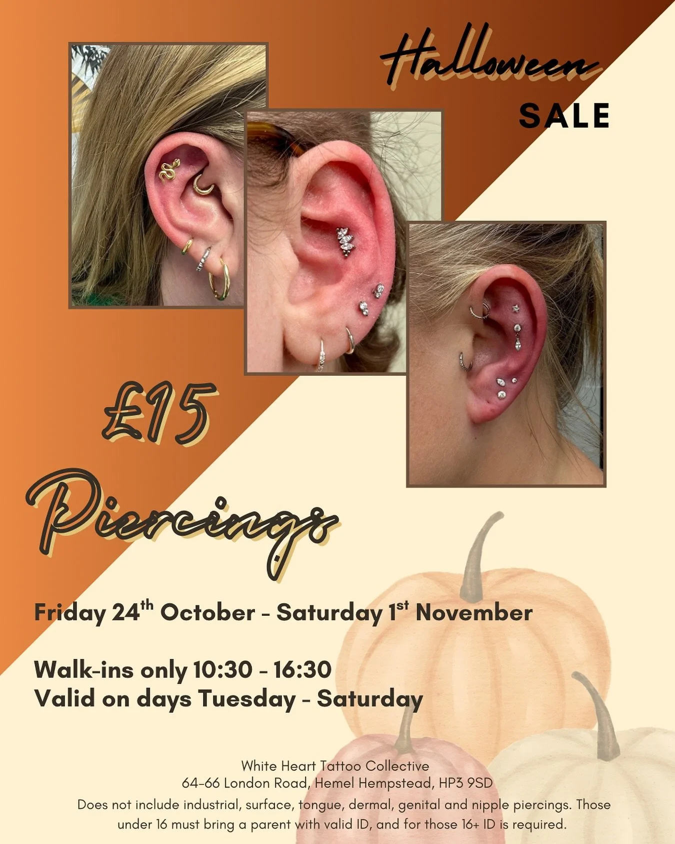 Did you know our piercer @aestheticsby_lyss is going to be on holiday from 28th September - 22nd October? This means her last day is Saturday 28th September before she&rsquo;s back in the studio on Thursday 23rd October. 

Because we don&rsquo;t want