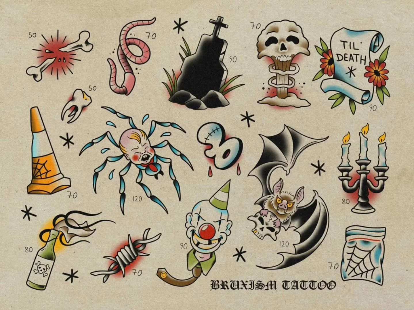 -

🎃 **HALLOWEEN FLASH DAY IS HERE! 👻🕸️**

@bruxismtattoo will be with us for the halloween flash day **One day only** &mdash; spooky ink, killer deals, and limited flash designs that vanish at midnight. 💀⚡️

🗓️ **Date:** 31st October 
📍 **Loca