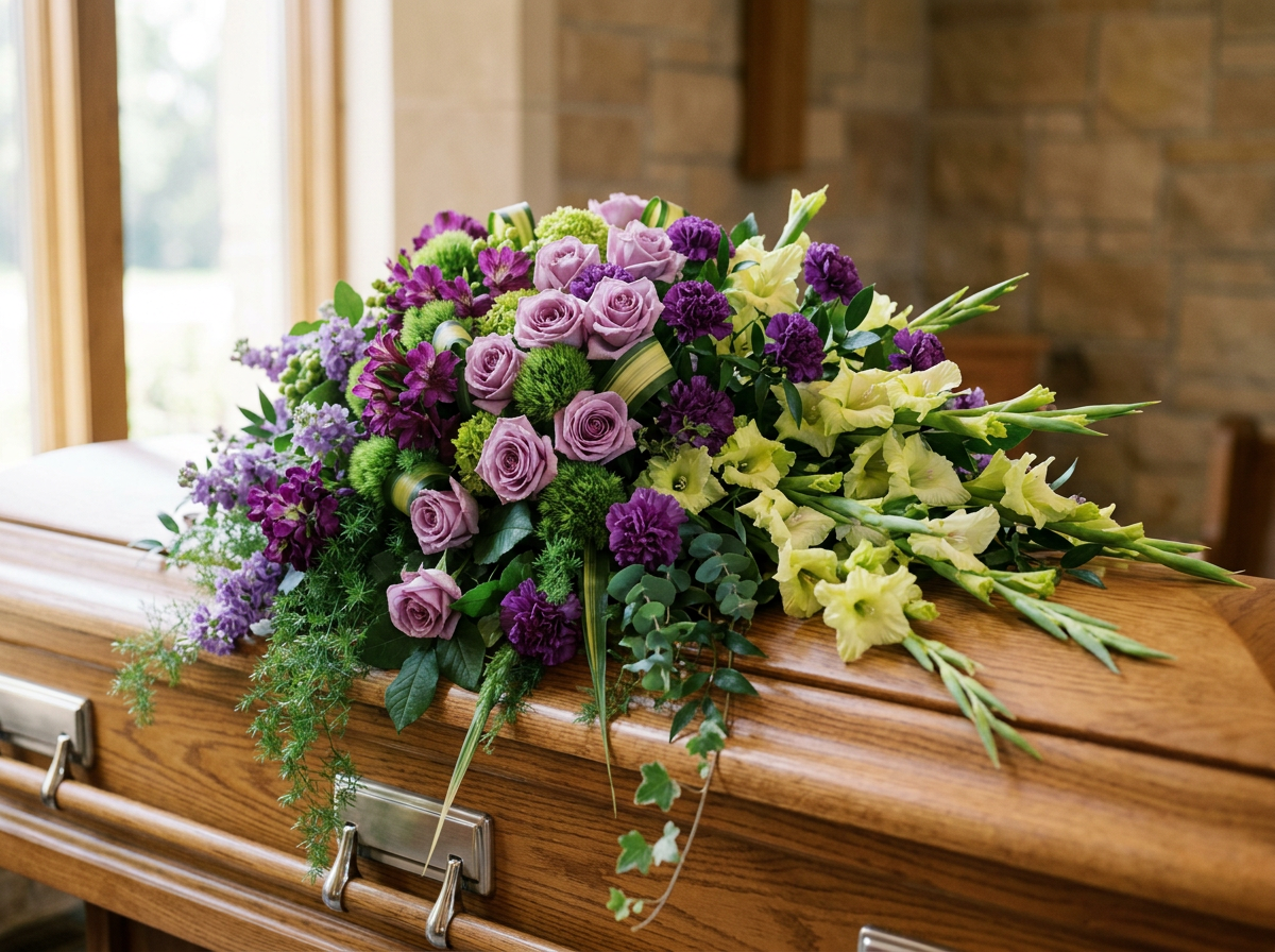 Meadow of Love Casket Spray