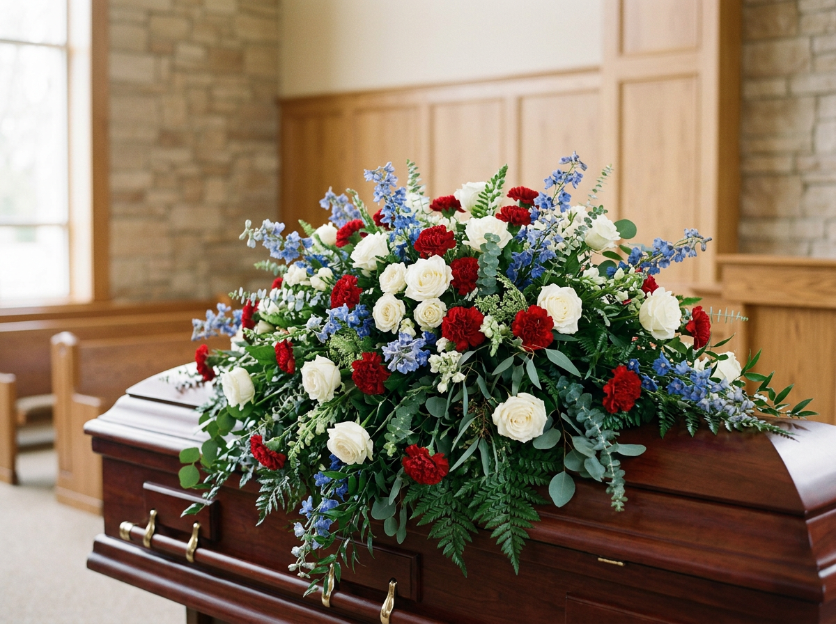 Patriotic Tribute Casket Spray