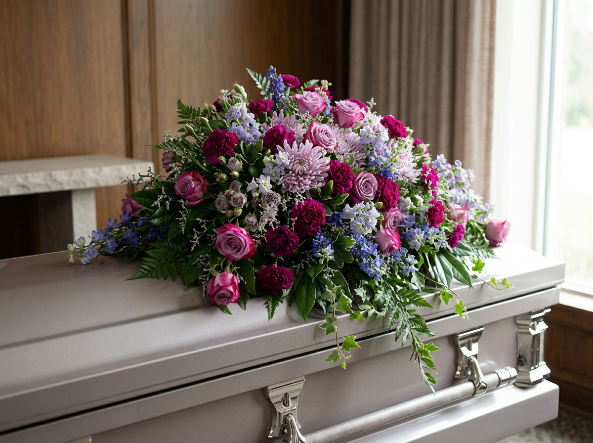Gracefully Majestic Casket Spray