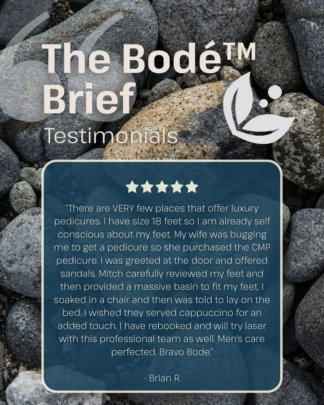 The Bod&eacute;&shy;&trade; Brief 💼

Real results. Real talk. That&rsquo;s what we&rsquo;re all about at Bod&eacute; Spa for Men. Hear it straight from our clients, their experiences speak volumes.

Want to see for yourself? Book your appointment at