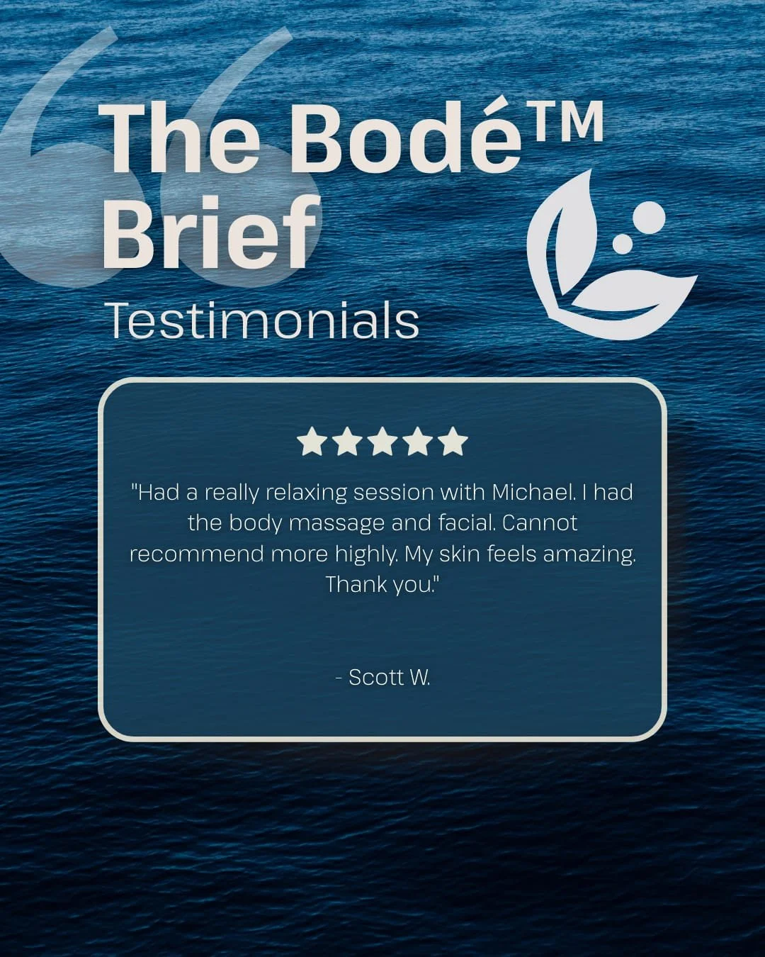 The Bod&eacute;&shy;&trade; Brief 💼

Real results. Real talk. That&rsquo;s what we&rsquo;re all about at Bod&eacute; Spa for Men. Hear it straight from our clients, their experiences speak volumes.

Want to see for yourself? Book your appointment at