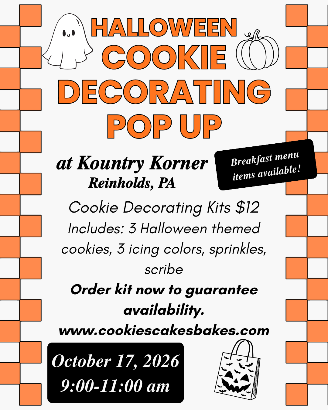 Halloween Cookie Decorating Pop Up
