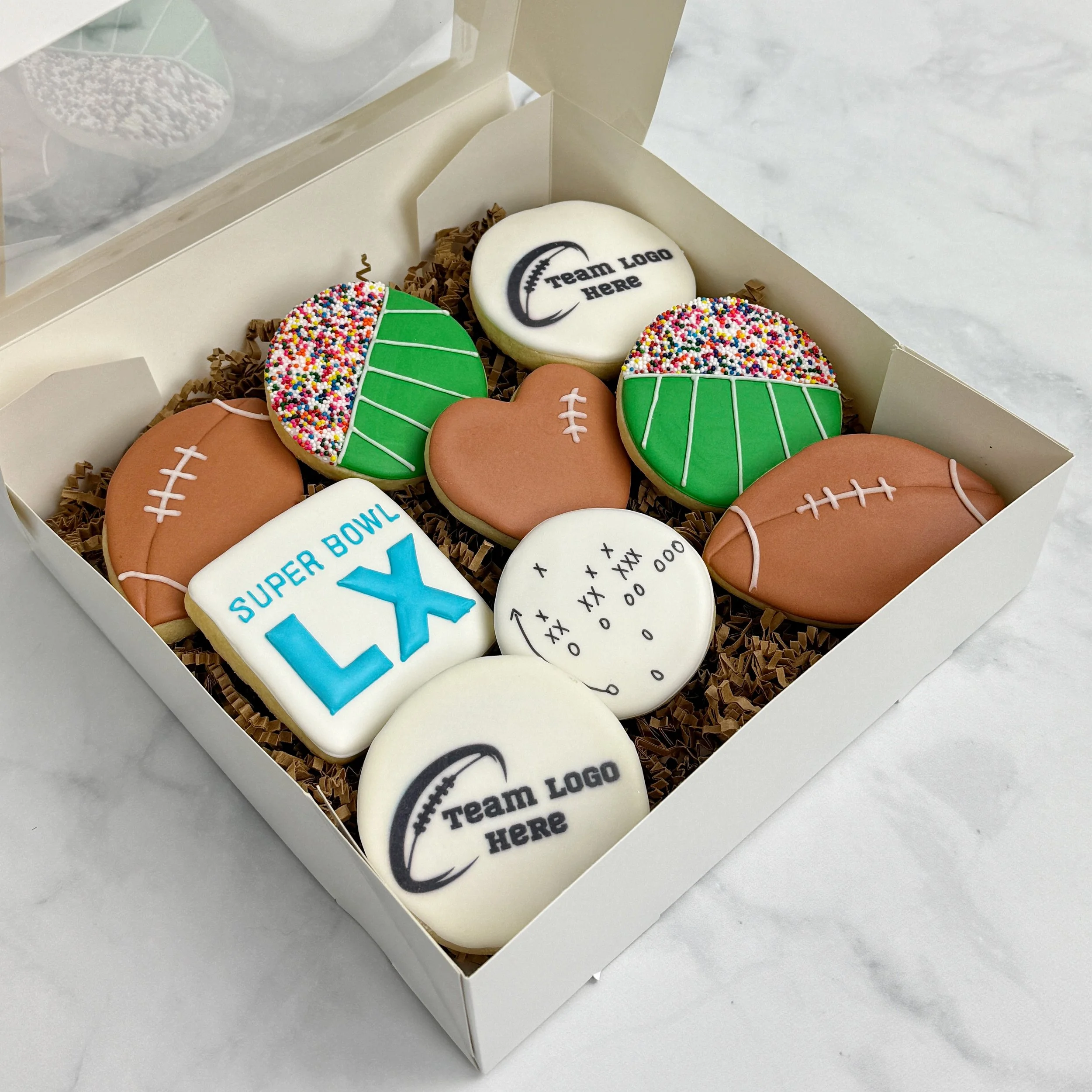 Assorted Football Themed Cookies