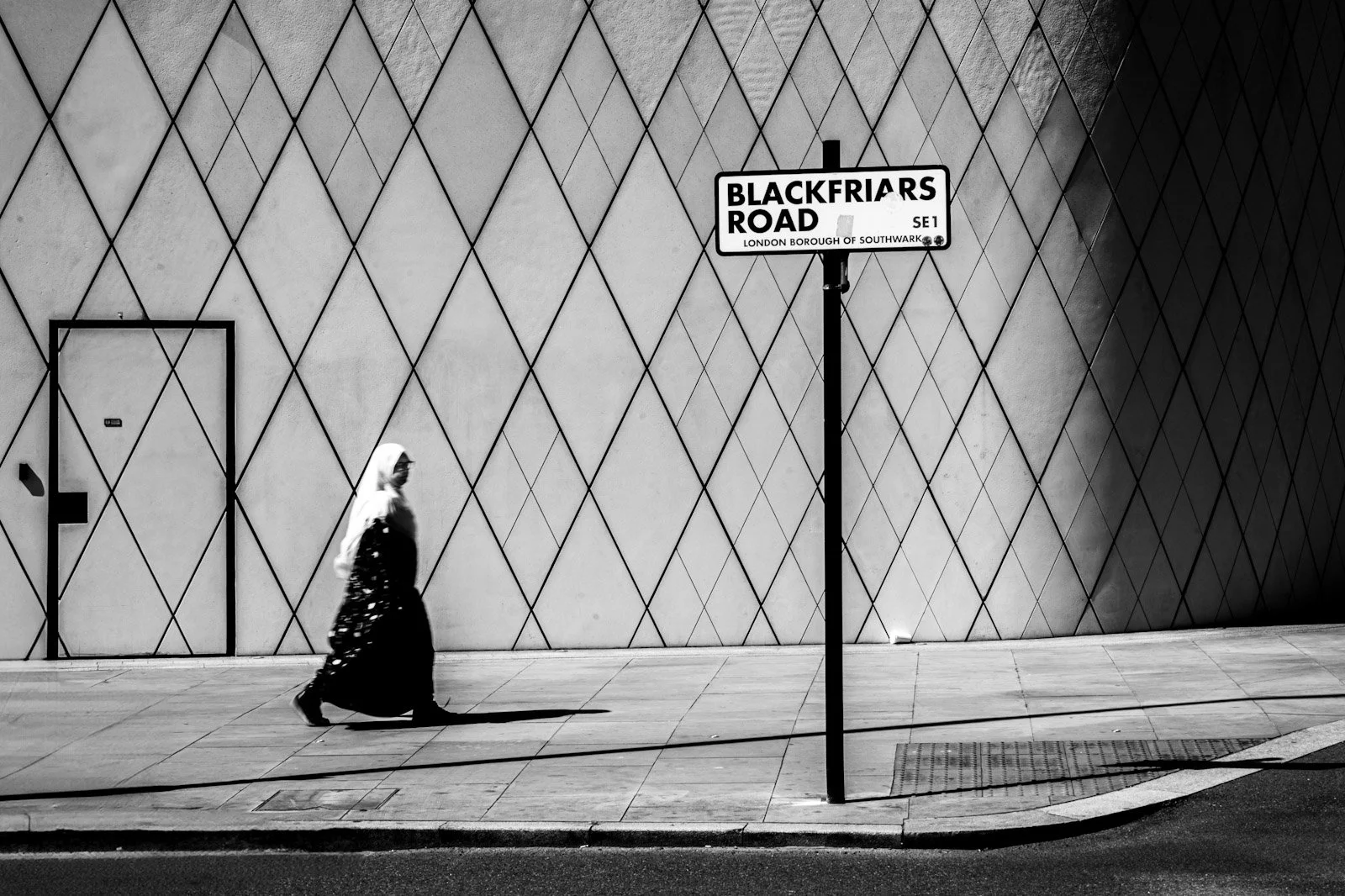 London Blackfriars Road street scene in Mono by Tim Tate.jpg