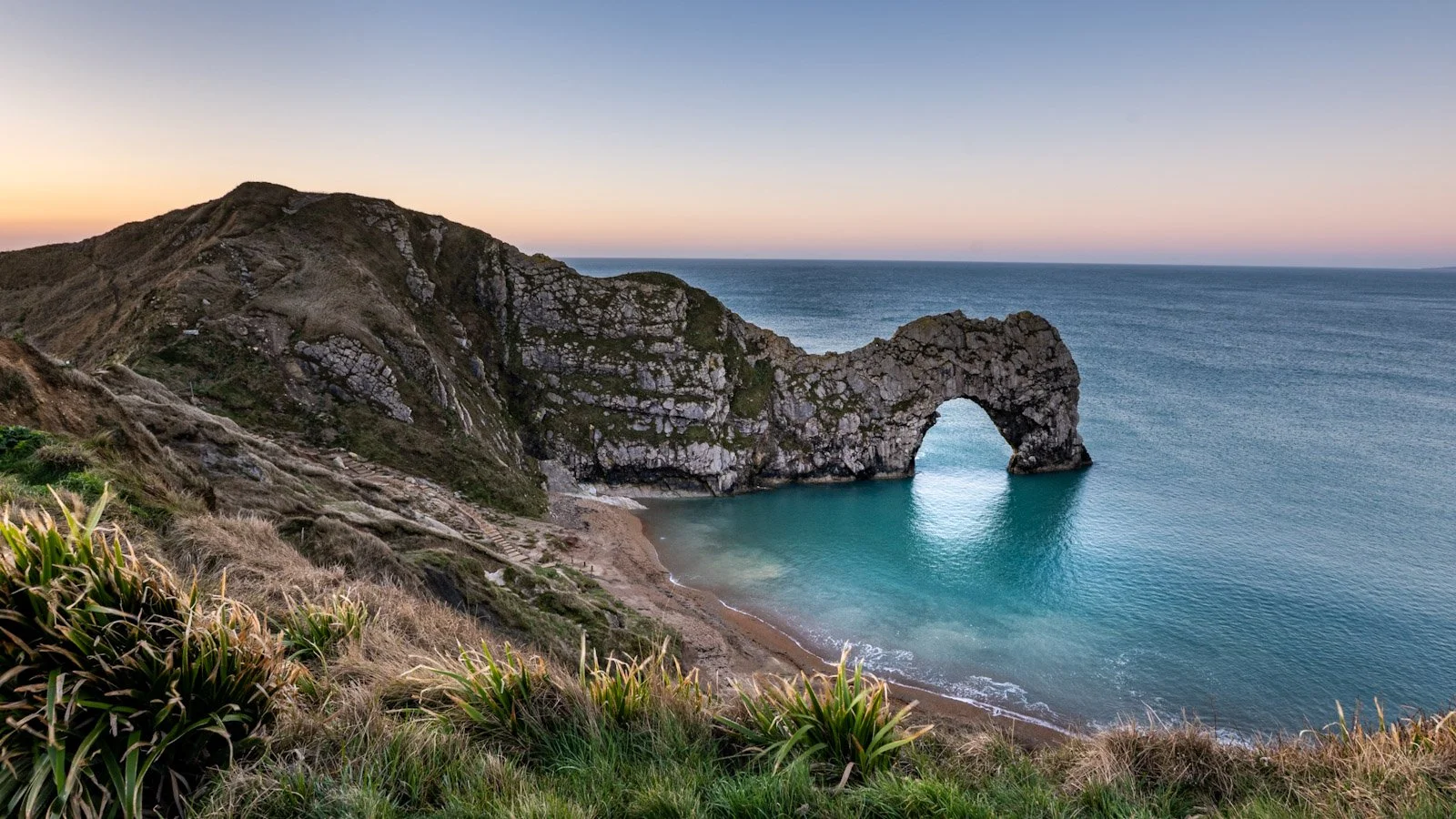 Durdle Door Dawn from the Cliff Top Landscape by Tim Tate.jpg