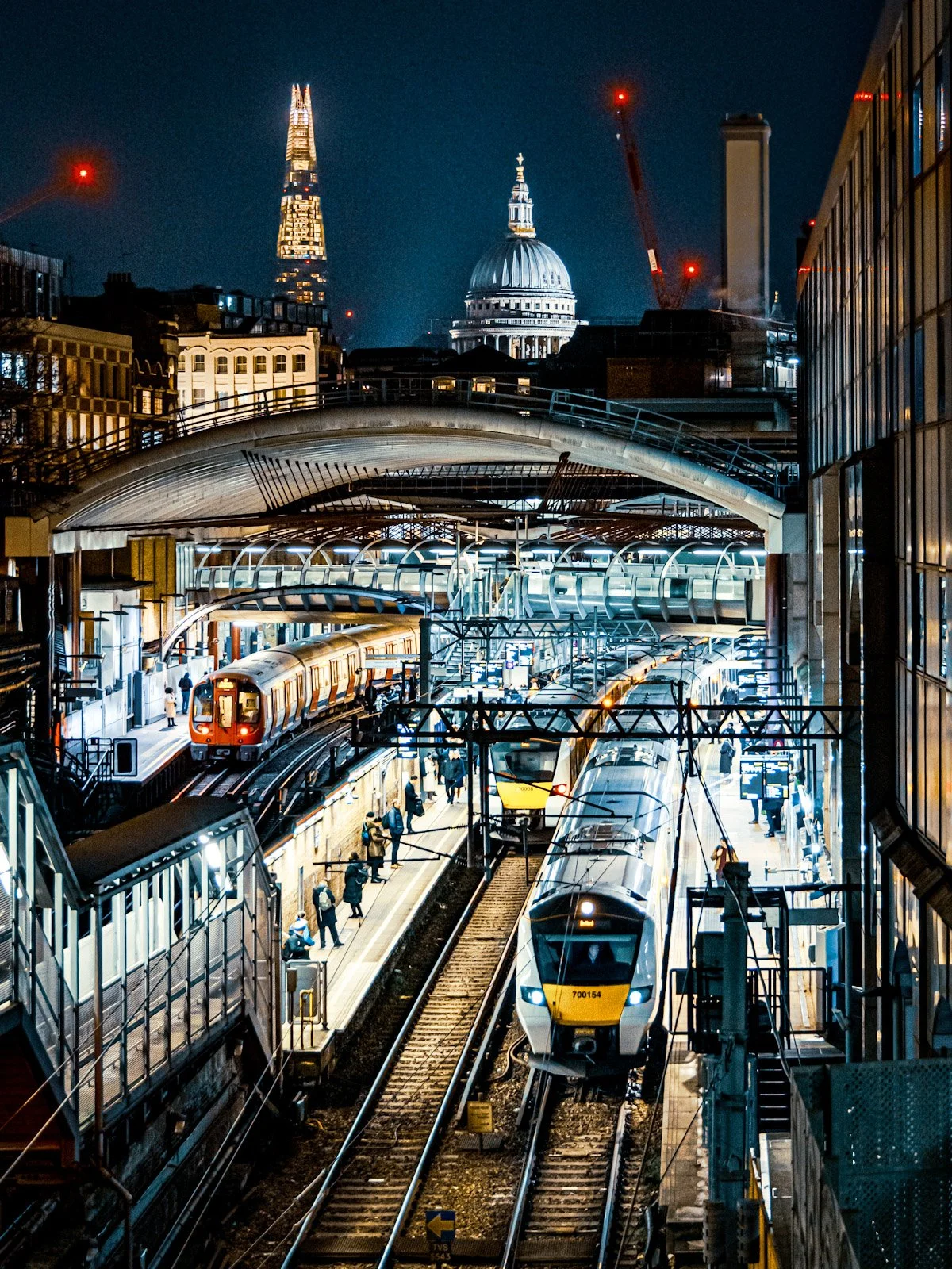 Farringdon Station and London Night Skyline by Tim Tate.jpg