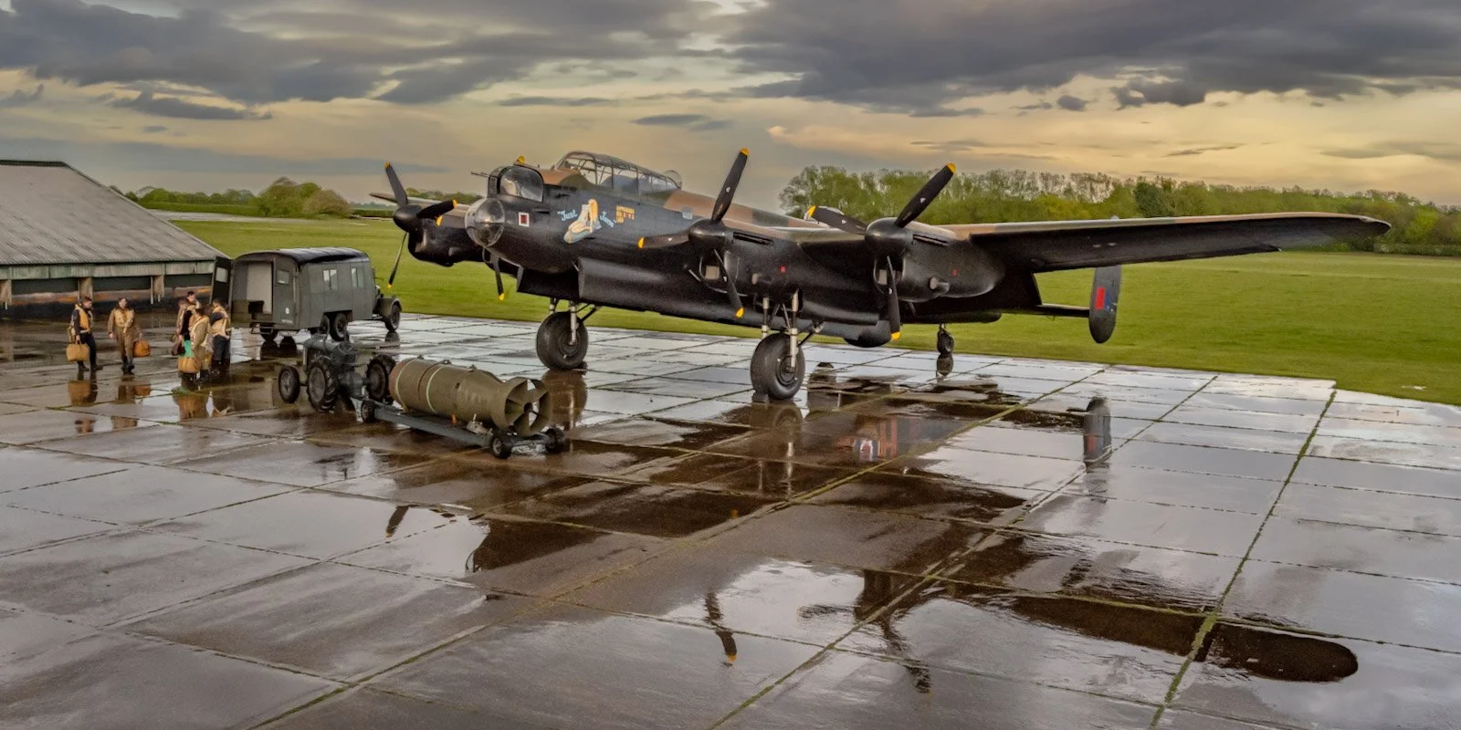 Lancaster Bomber on Runway by Tim Tate.jpg