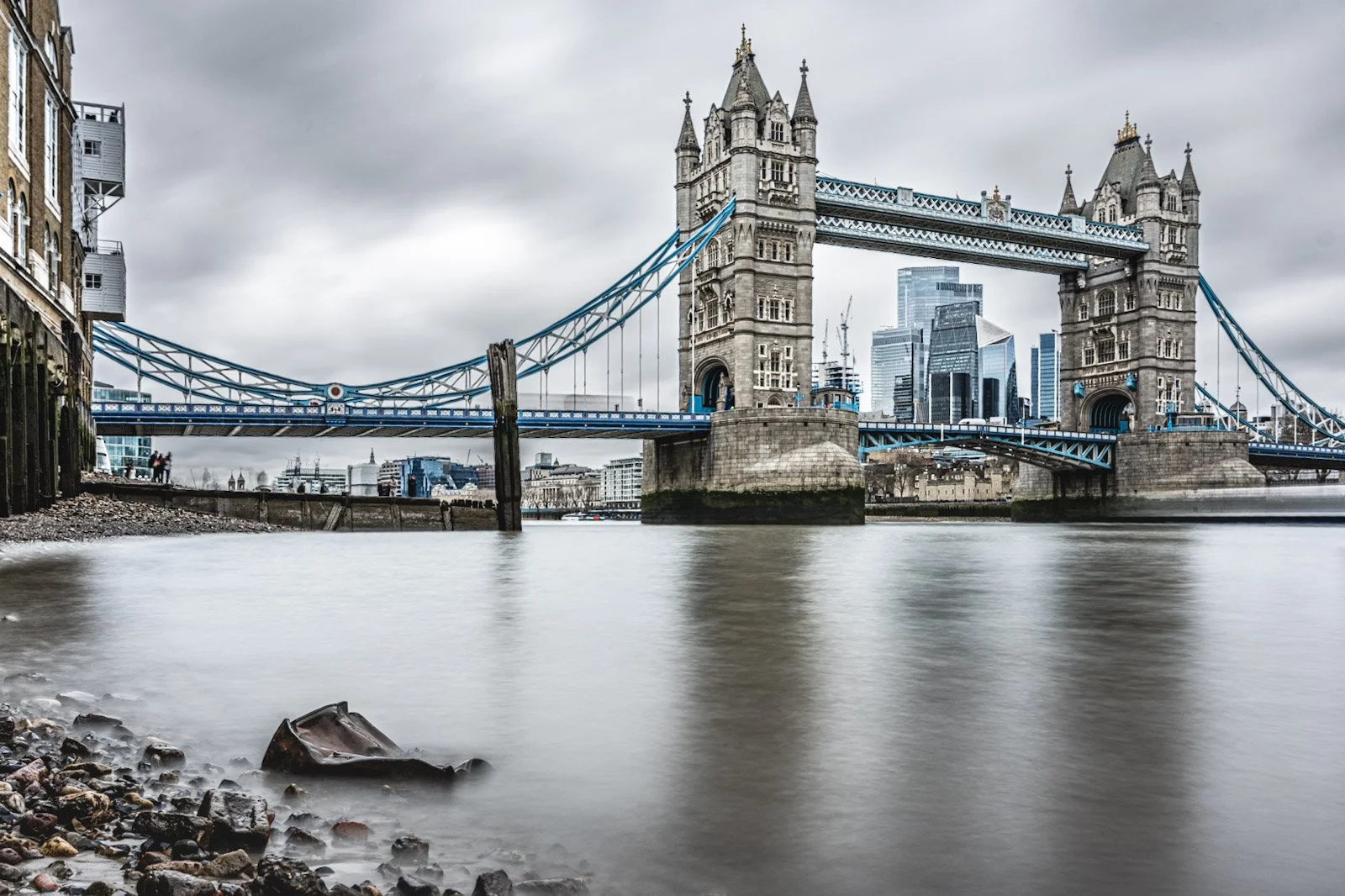 Tower Bridge from Thames Riverbed by Tim Tate.jpg
