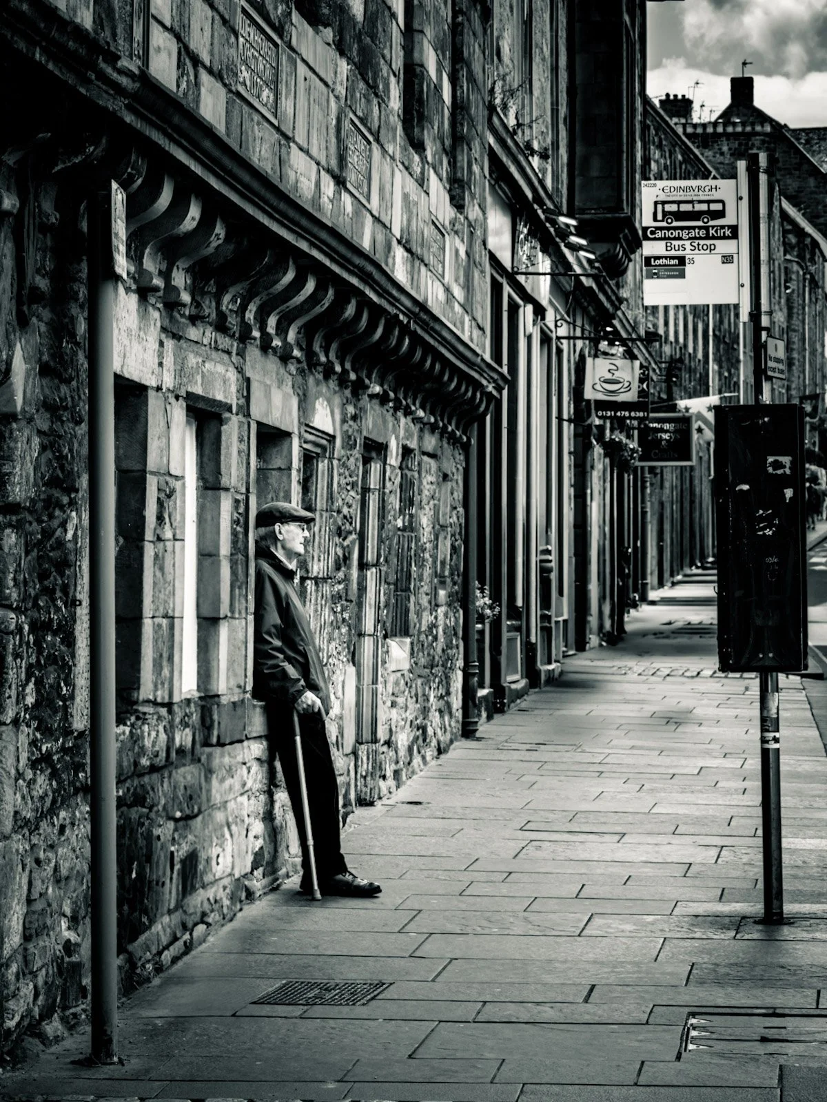 Waiting for a bus in Edinburgh by Tim Tate.jpg