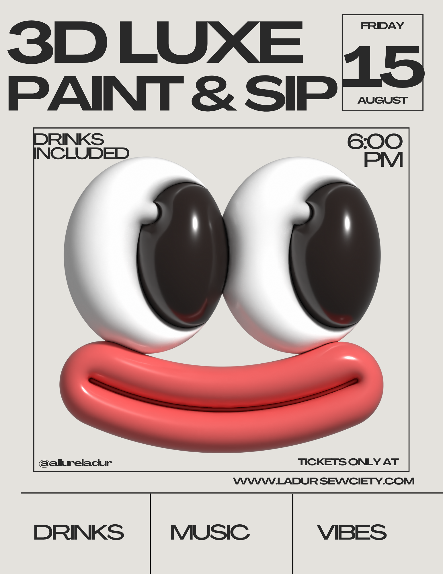 Canvas & Cocktails: 3D Luxe Paint Night