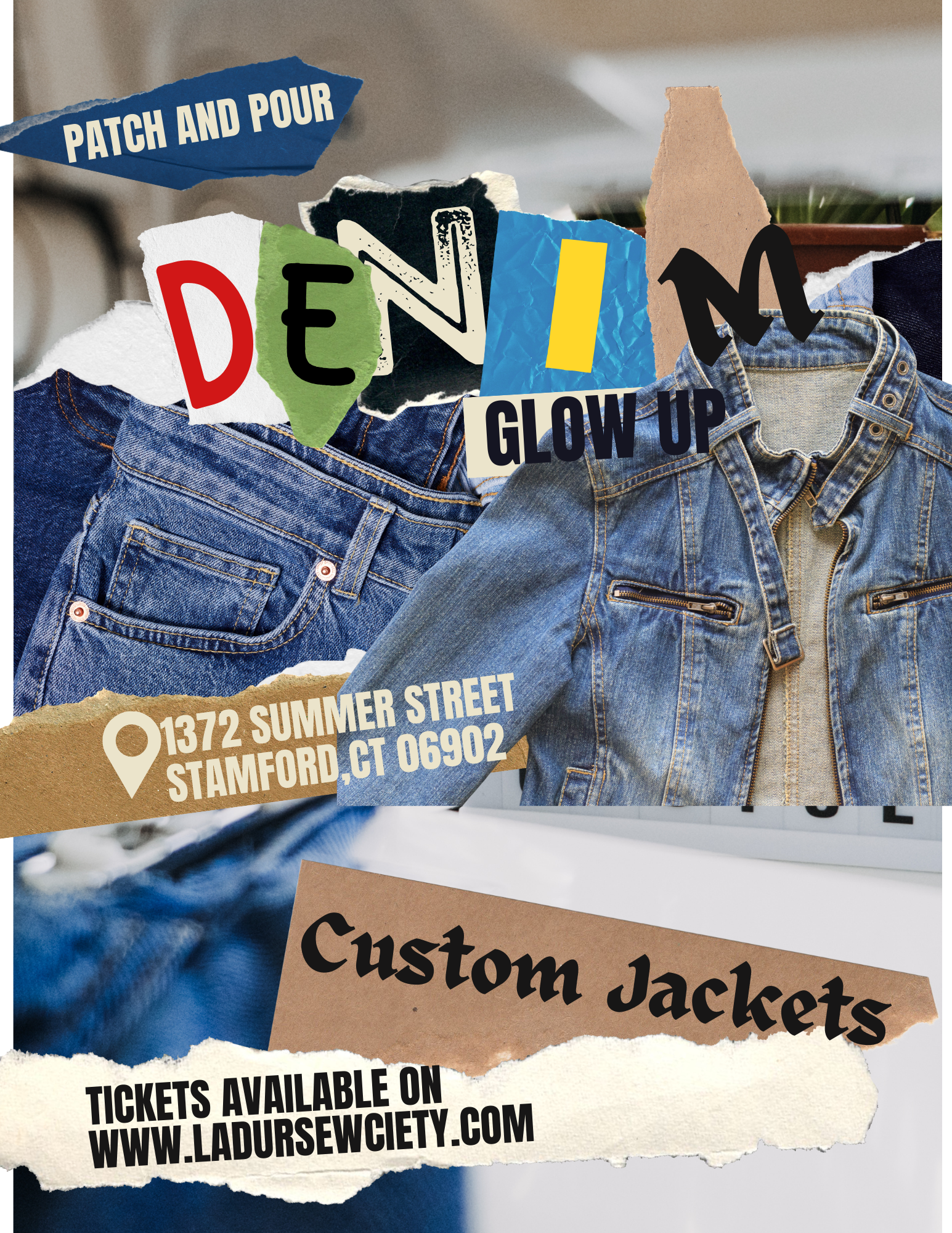 Patch & Pour: Denim Glow-Up Night