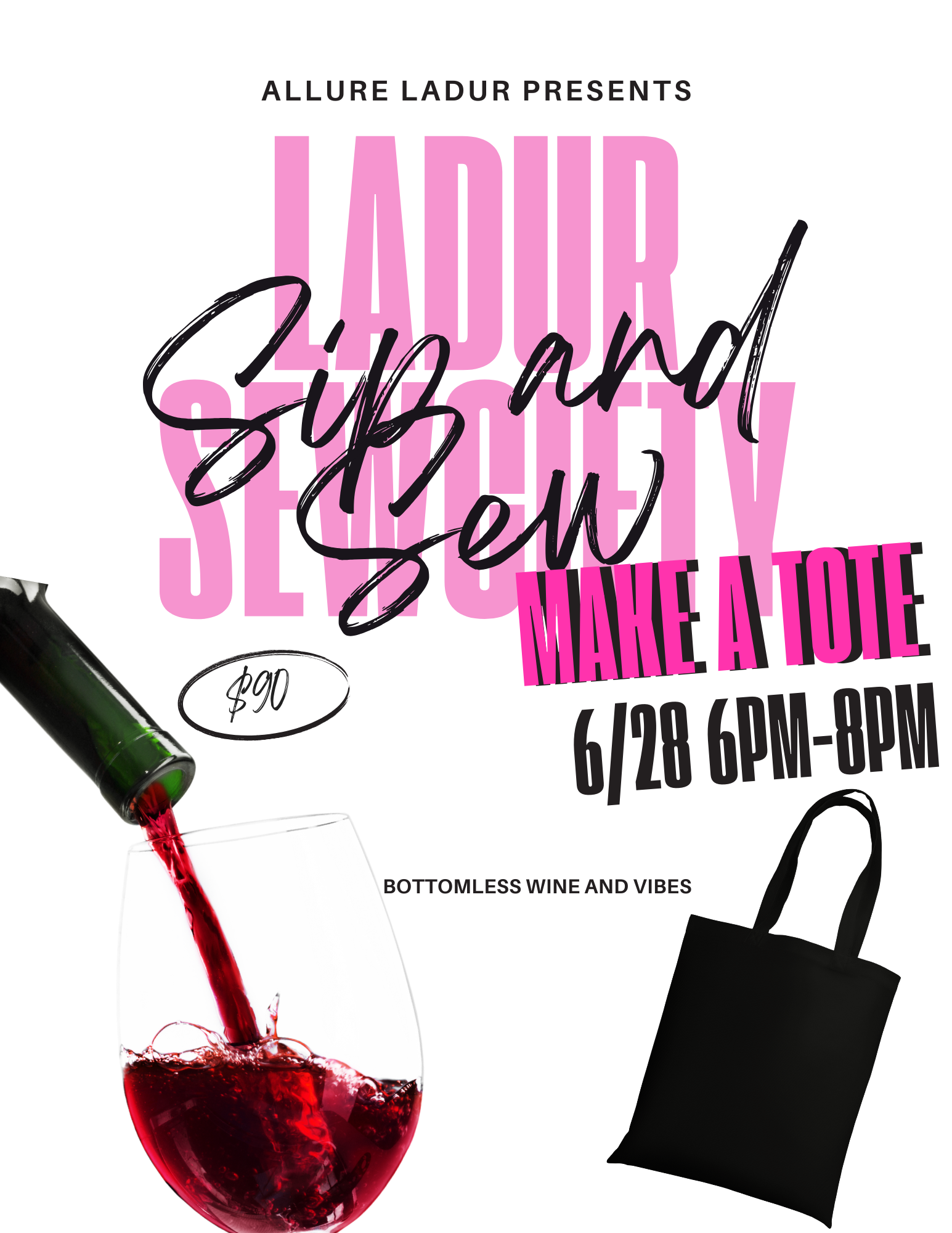 Sip and Sew: Tote Bag