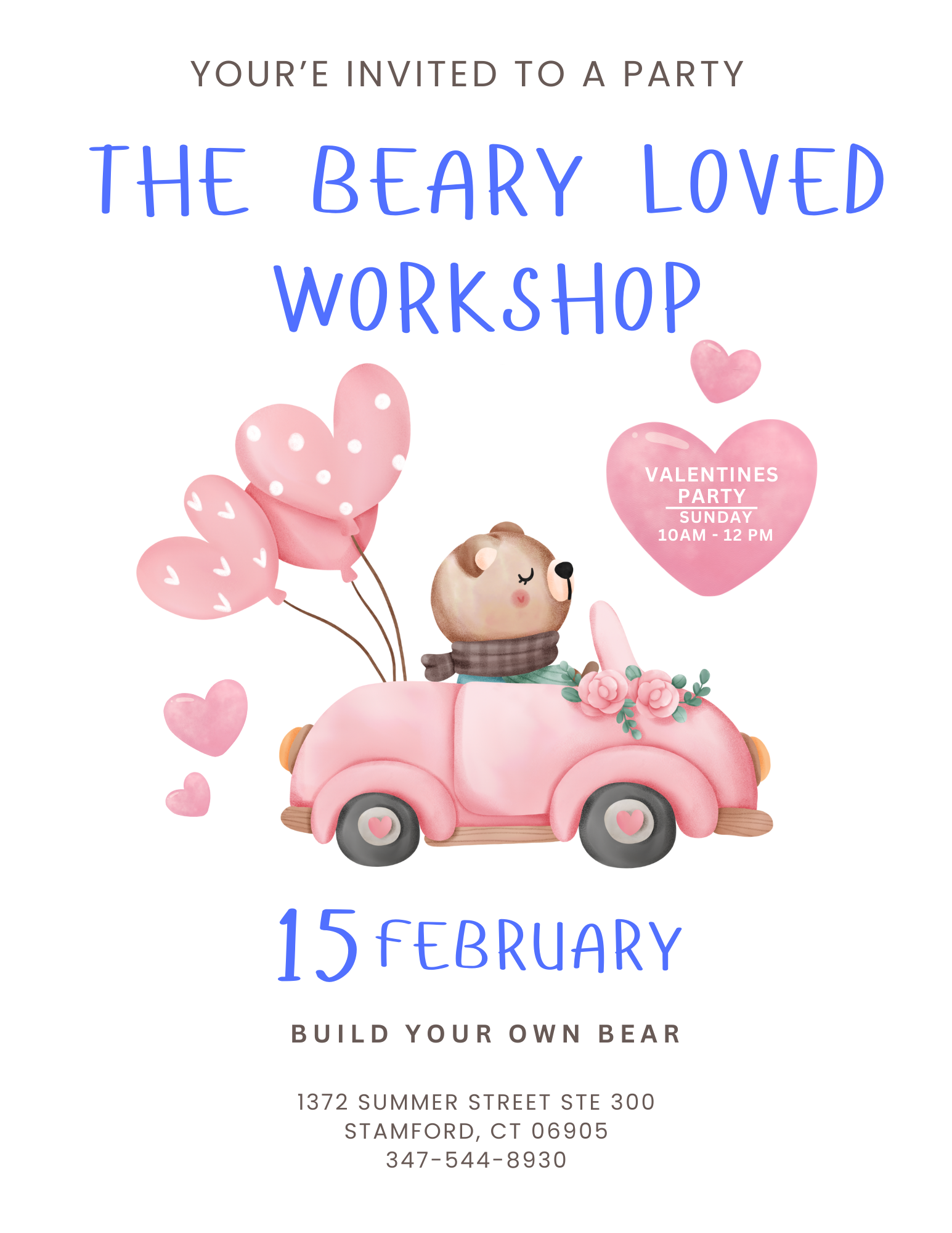 The Beary Loved Workshop: Valentines Edition (kids)