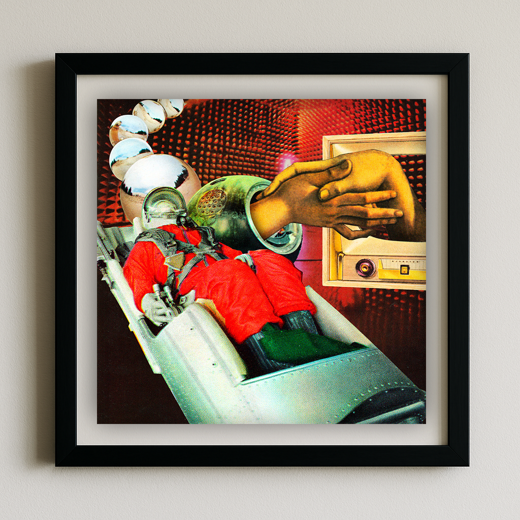 holding hands with chat gbt -art print .png