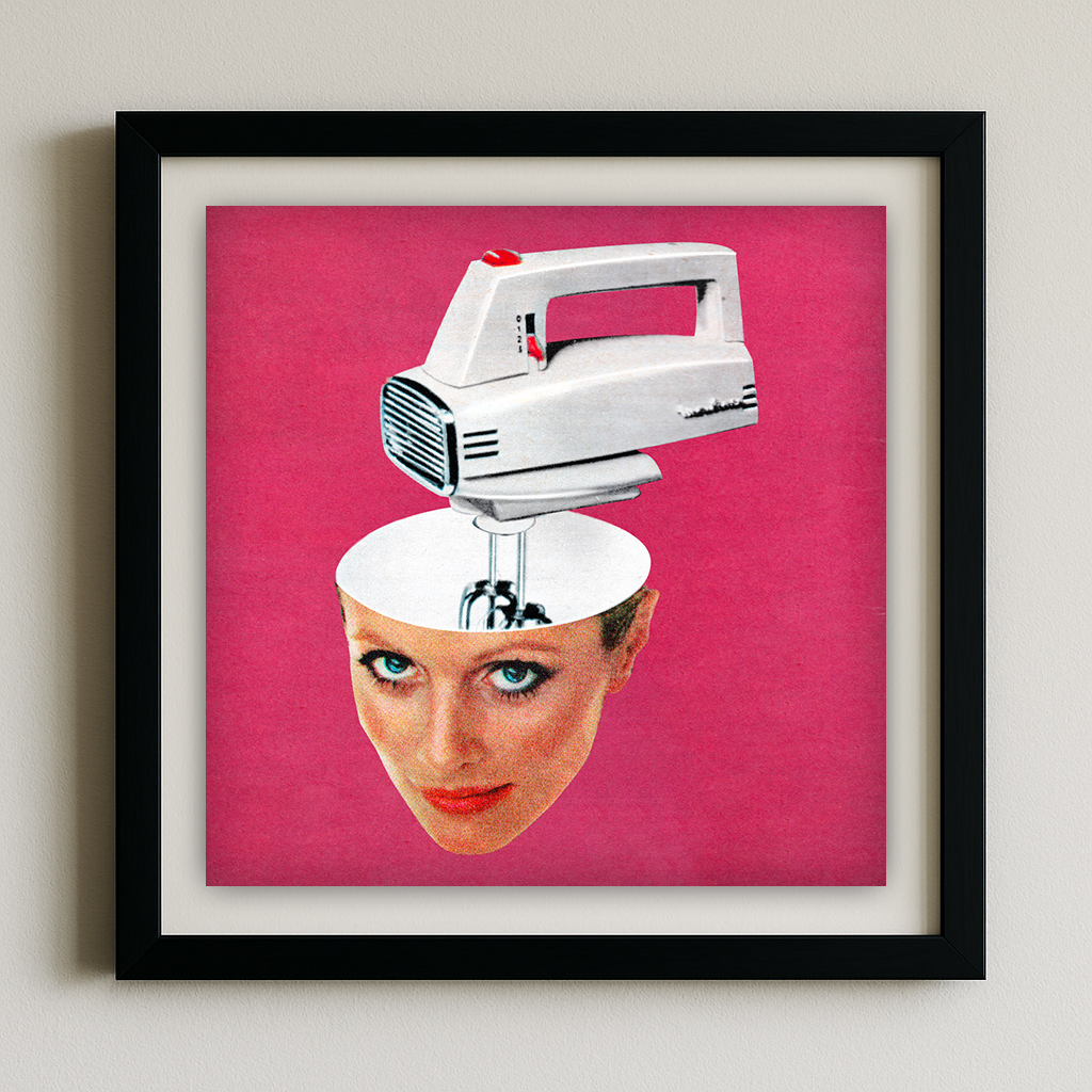 burnout culture artwork - dark humor retro artwork