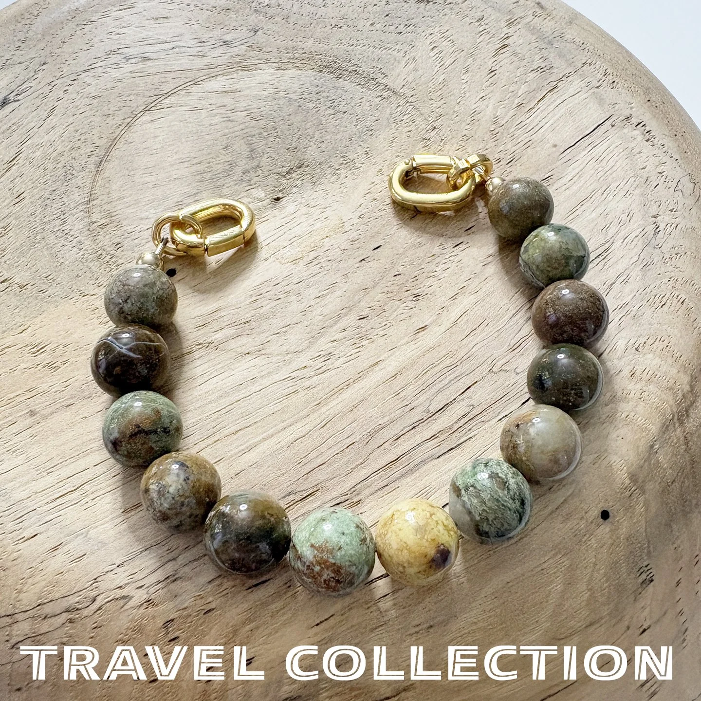 Australia – Australian Olive Green Opal Gemstone Bead Strand