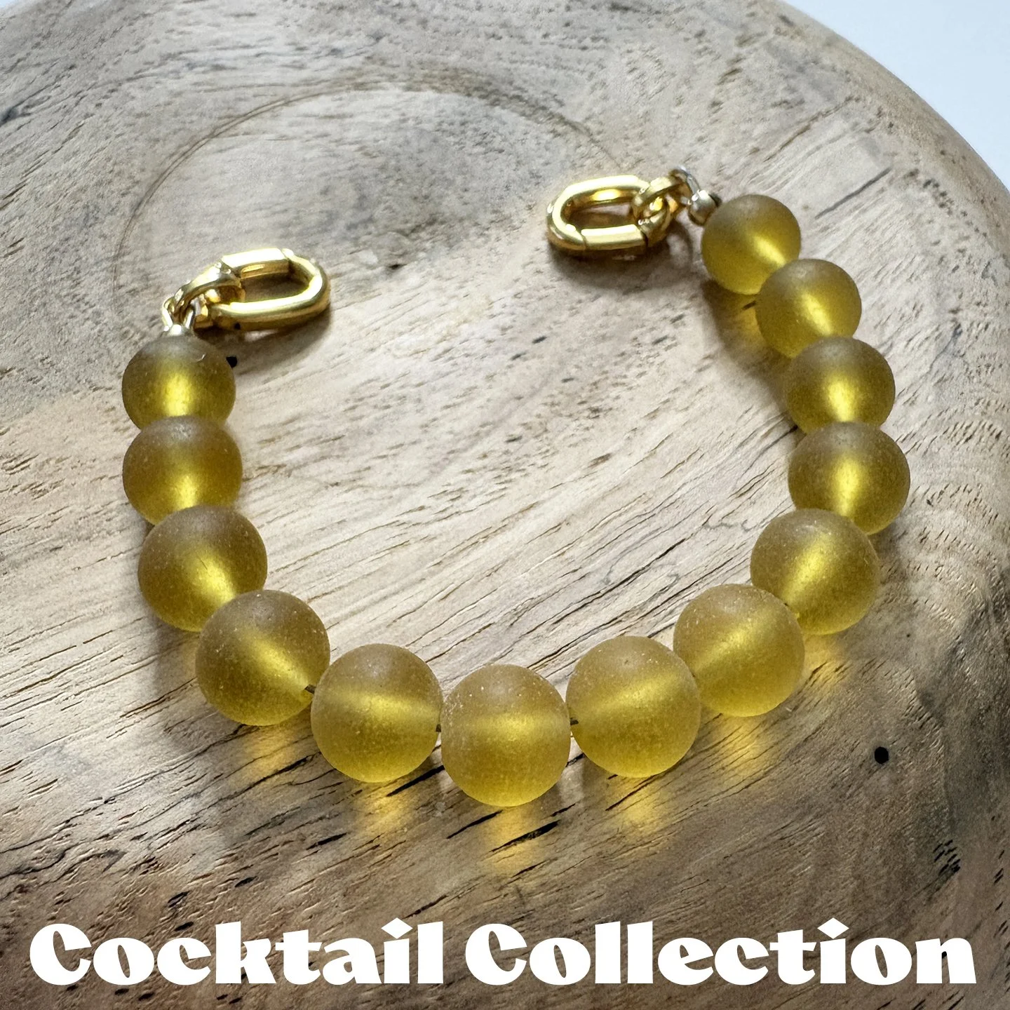 "Pineapple Rum" Beach Style Glass Bead Strand
